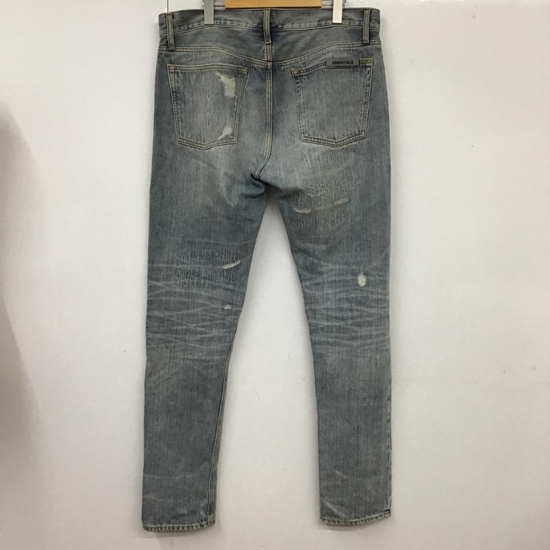 ESSENTIALS エッセンシャルズ デニム、ジーンズ パンツ Pants, Trousers Denim Pants, Jeans デニムパンツ ダメージ加工 カジュアルジーンズ ストレートパンツ【USED】【古着】【中古】10101424