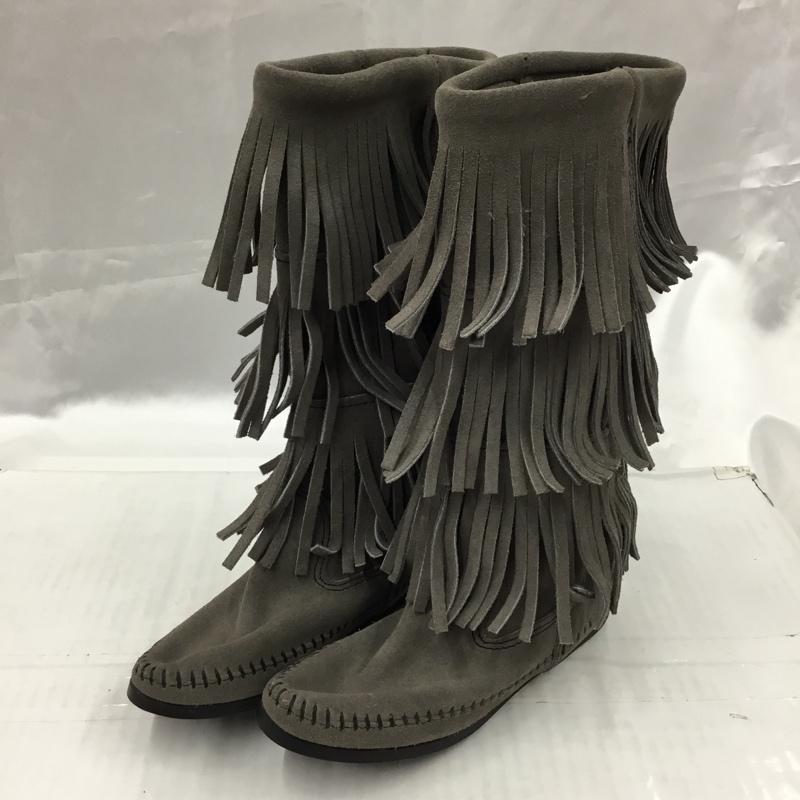 Minnetonka ミネトンカ 一般 ブーツ Boots 1631T 3段 レイヤーフリンジブーツ【USED】【古着】【中古】10103617