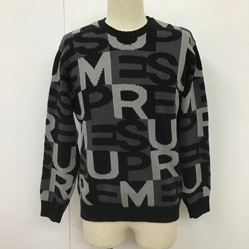 Supreme Vv[  jbgAZ[^[ Knit, Sweater 18FW Big Letters Sweater SyUSEDzyÒzyÁz10103695