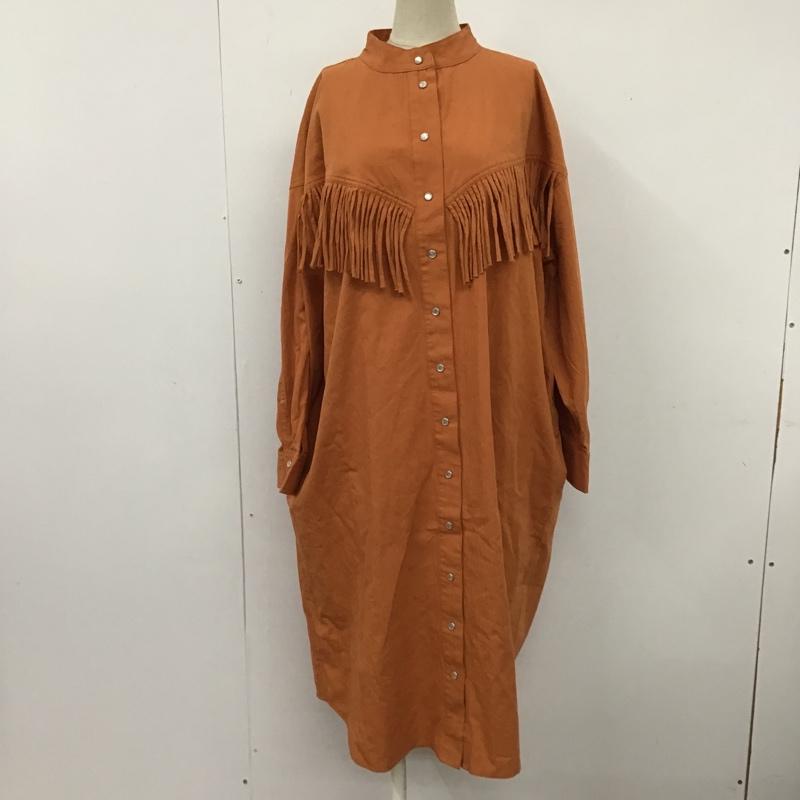 Roger&Raw ロジャーアンドロウ ロングスカート ワンピース One-Piece Long Skirt 長袖シャツワンピース ノーカラーシャツワンピース ロングワンピース【USED】【古着】【中古】10103843