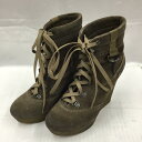 DIESEL ディーゼル ブーティ ブーツ Boots Booties レースアップ ウェッジソール 36【USED】【古着】【中古】10104329(4)