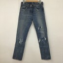 Levi's リーバイス デニム、ジーンズ パンツ Pants, Trousers Denim Pants, Jeans デニムパンツ スリムパンツ カジュアルジーンズ ダメージ加工【USED】【古着】【中古】10107141