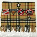 Burberry London バーバリーロンドン マフラー マフラー Long Scarf 8024471 ワッペン フリンジ【USED】【古着】【中古】10107621