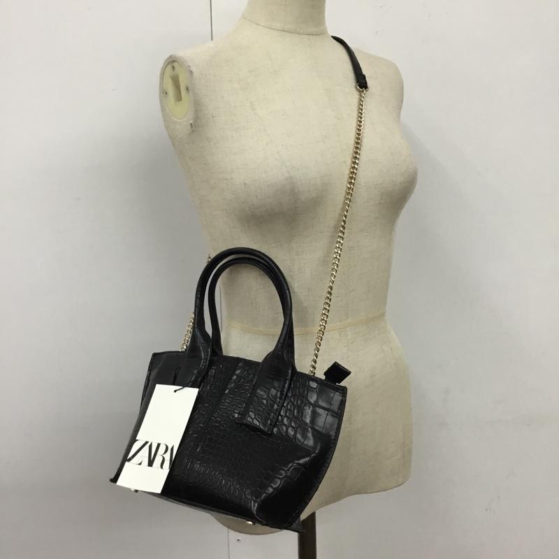 ZARA ザラ ハンドバッグ ハンドバッグ Hand Bag 6323 810 040 ショルダー 2WAY クロコダイル調 タグ付き【USED】【古着】【中古】10110518のサムネイル