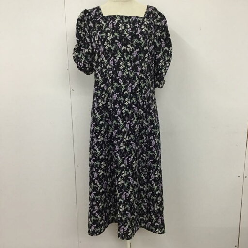index インデックス ロングスカート ワンピース One-Piece Long Skirt 半袖ロングワンピース 総柄 花柄 フレアスカート【USED】【古着】【中古】10111501