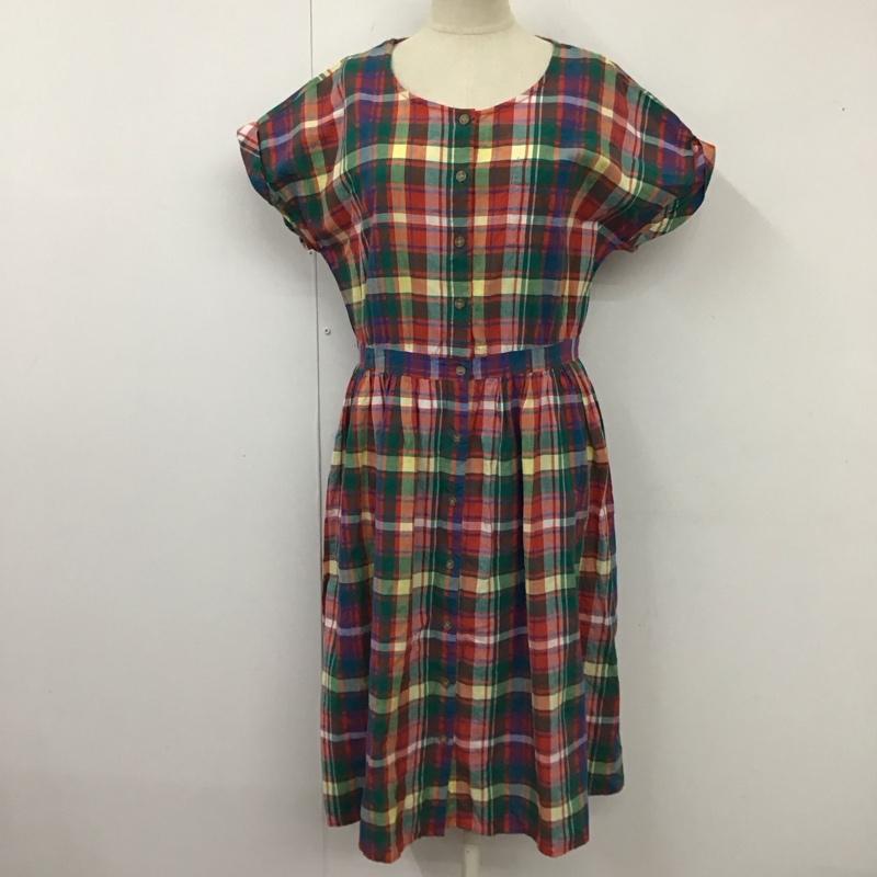 クラシカで買える「ehka sopo エヘカソポ ひざ丈スカート ワンピース One-Piece Medium Skirt 1102586 マドラスチェック 半袖【USED】【古着】【中古】10114911」の画像です。価格は2,200円になります。