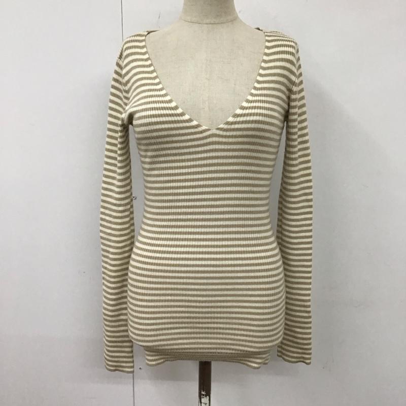 DURAS デュラス 長袖 ニット、セーター Knit, Sweater D0790606 Vネック リブニット【USED】【古着】【中古】10118803