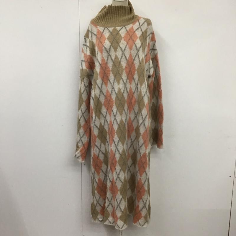 merlot メルロー ロングスカート ワンピース One-Piece Long Skirt ニット ハイネック【USED】【古着】【中古】10119865