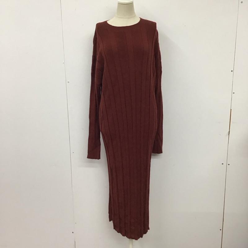 KBF ケービーエフ ロングスカート ワンピース One-Piece Long Skirt KB62-26M100 バックオープン リブワンピース 長袖【USED】【古着】【中古】10120776
