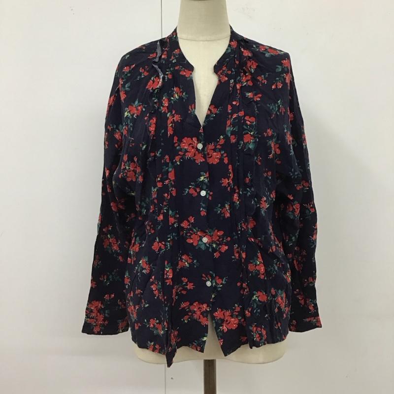 niko and... ニコアンド 長袖 シャツ、ブラウス Shirt, Blouse 長袖シャツ ノーカラーシャツ 総柄 プリントシャツ【USED】【古着】【中古】10122525のサムネイル