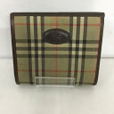 BURBERRYS バーバリーズ 二つ折り 財布 Wallet Bi-Fold Wallet, Billfold Wallet がま口 ノバチェック【USED】...