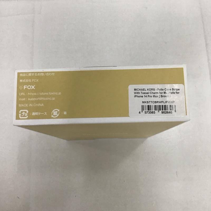 MICHAEL KORS マイケルコース ファッション小物 ファッション小物 MKSTTCBRWFLIP2267 iPhone 14 Pro Max 手帳型 iPhoneケース【USED】【古着】【中古】10126196