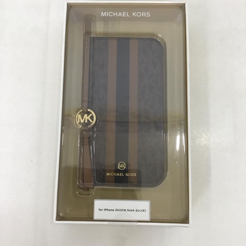 MICHAEL KORS マイケルコース ファッション小物 ファッション小物 MKSTTCBRWFLIP2261 iPhoneケース 手帳型 iPhone 14 Folio Case Stripe With Tassel Charm for MagSafe【USED】【古着】【中古】10126215
