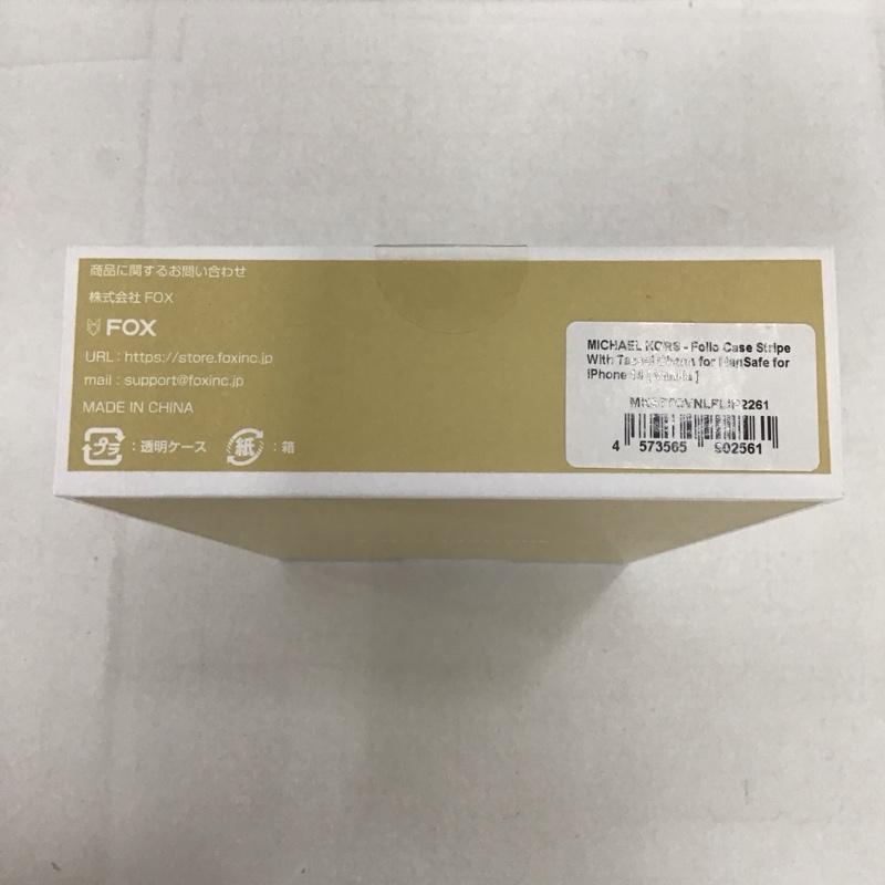 MICHAEL KORS マイケルコース ファッション小物 ファッション小物 MKSTTCVNLFLIP2261 Folio Case Stripe TasselCharm Magsafe iPhone 14 手帳型 iPhoneケース【USED】【古着】【中古】10126304