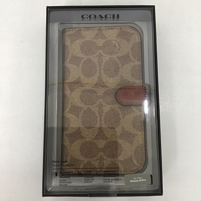 COACH コーチ ファッション小物 ファッション小物 CIPH-119-SCTAN Folio Case iPhoneケース 手帳型 iPhone 14 Pro【USED】【古着】【中古】10126374