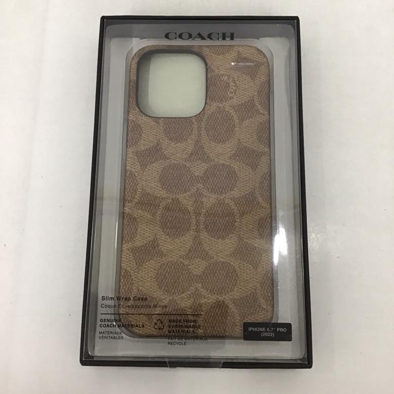 楽天クラシカCOACH コーチ ファッション小物 ファッション小物 CIPH-124-SCTAN Slim Wrap Case iPhoneケース iPhone 14 Pro Max【USED】【古着】【中古】10126791