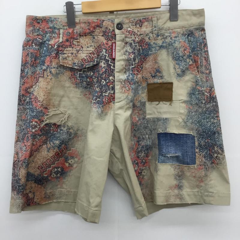 A5762 新品タグ付き ディースクエアード ショートパンツ 綿 紺 赤 S A5762 新品タグ付き ディースクエアード ショートパンツ 綿 紺