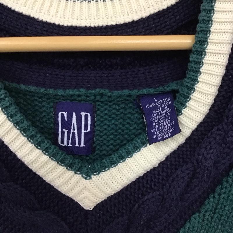 GAP ギャップ 長袖 ニット、セーター Knit, Sweater 長袖ニットカットソー Vネック セーター【USED】【古着】【中古】10129081