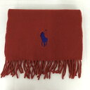 POLO RALPH LAUREN ポロラルフローレン マフラー マフラー Long Scarf ウール フリンジ 刺繍【USED】【古着】【中古】10129916