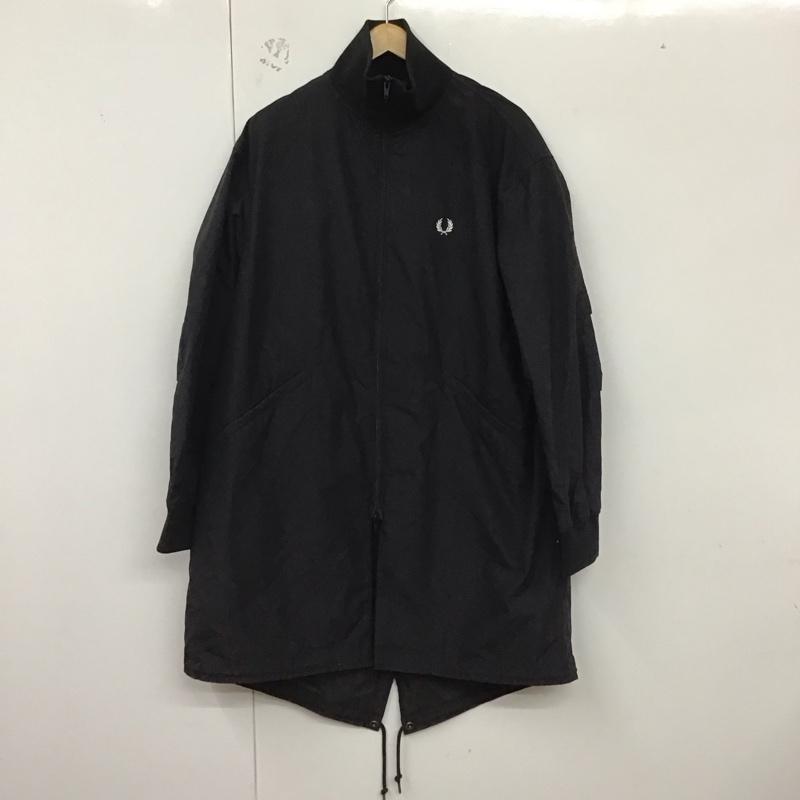 古着 美品 フレッドペリー モノトーン チェック ジップアップ プルゾン 黒 L 古着 美品 フレッドペリー モノトーン チェック ジップアップ