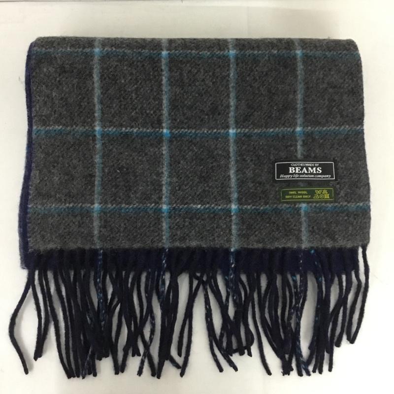 BEAMS ビームス マフラー マフラー Long Scarf ウール フリンジ【USED】【古着】【中古】10130582