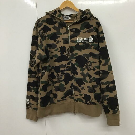 URSUS BAPE アーサスベイプ 長袖 パーカー Hooded Sweatshirt, Hoodie ジップアップ【USED】【古着】【中古】10131227 URSUS BAPE アーサスベイプ 長袖 パーカー Hooded Sweatshirt, Hoodie ジップアップ【USED】【古着】【中古】10131227