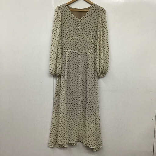 NICE CLAUP ナイスクラップ ロングスカート ワンピース One-Piece Long Skirt 841720340 小花柄 サイドレースアップOP【USED】【古着】【中古】10131472
