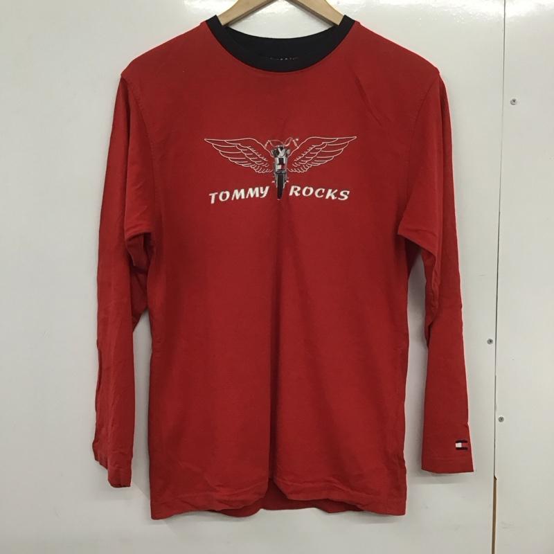 TOMMY HILFIGER トミーヒルフィガー 長袖 カットソー Cut and Sewn 長袖カットソー プリントカットソー クルーネック 90s【USED】【古着】【中古】10132302