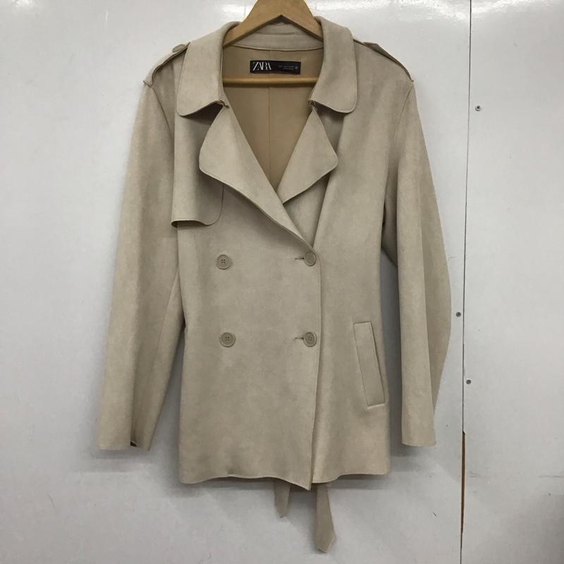 ZARA ザラ　ノーカラーコート　ノーカラージャケット　春コート　フリル　上品 ZARA - ZARA ノーカラー コート フリルの通販 by Liy__shopp