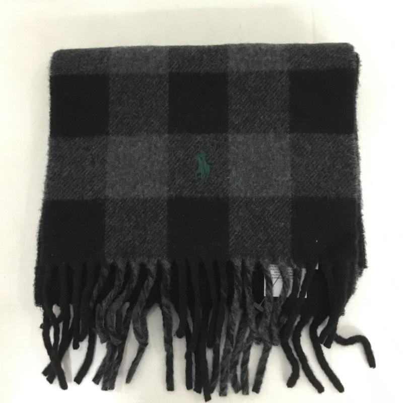 POLO RALPH LAUREN ポロラルフローレン マフラー マフラー Long Scarf フリンジ チェック イタリア製【..