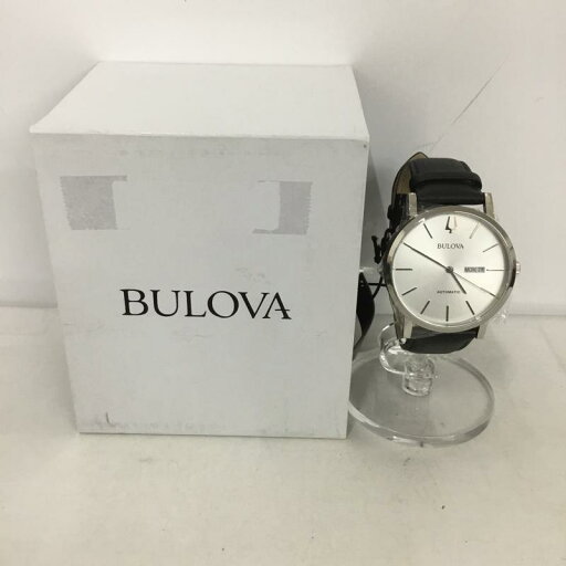 BULOVA ブローバ アナログ(自動巻き) 腕時計 Watch Analog (Automatic, Self-winding) 96C130 箱有 レザーベルト【USED】【古着】【中古】10133876 BULOVA ブローバ アナログ(自動巻き) 腕時計 Watch Analog (Automatic, Self-winding) 96C130 箱有 レザーベルト【USED】【古着】【中古】10133876