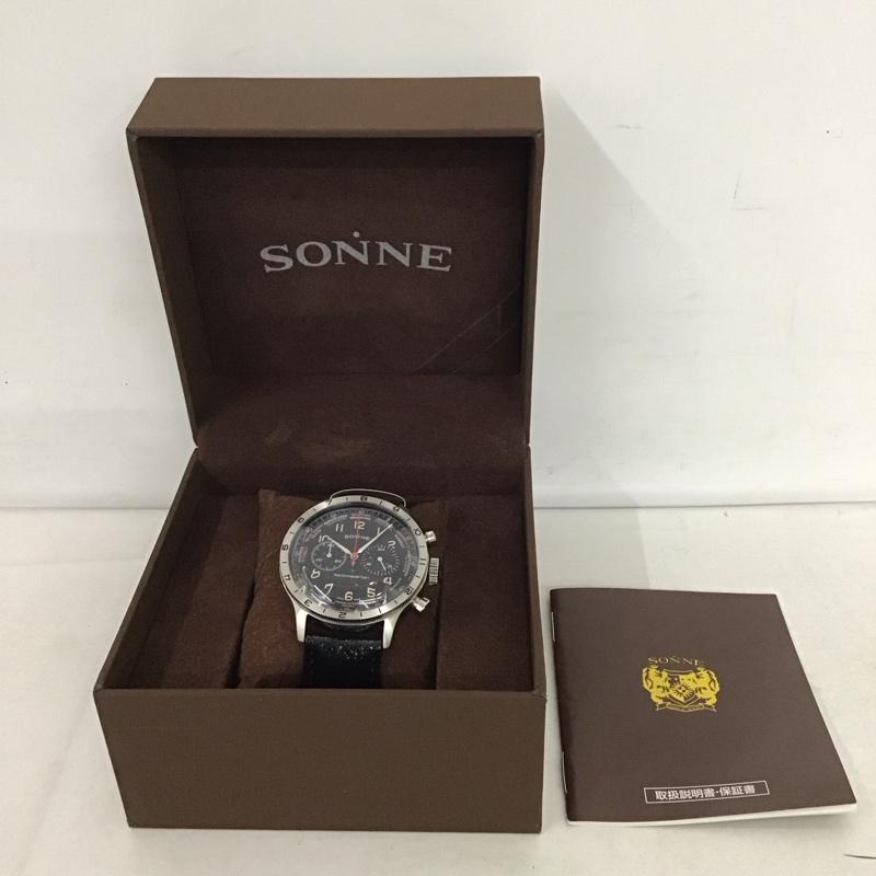 SONNE ゾンネ アナログ(クォーツ式) 腕時計 Watch Analog (Quartz) HI003 レザーベルト 箱有【USED】【古着】【中古】10134100