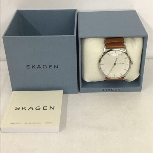 SKAGEN スカーゲン アナログ(クォーツ式) 腕時計 Watch Analog (Quartz) SKW6219 レザーベルト 箱有【USED】【古着】【中古】10134345 SKAGEN スカーゲン アナログ(クォーツ式) 腕時計 Watch Analog (Quartz) SKW6219 レザーベルト 箱有【USED】【古着】【中古】10134345