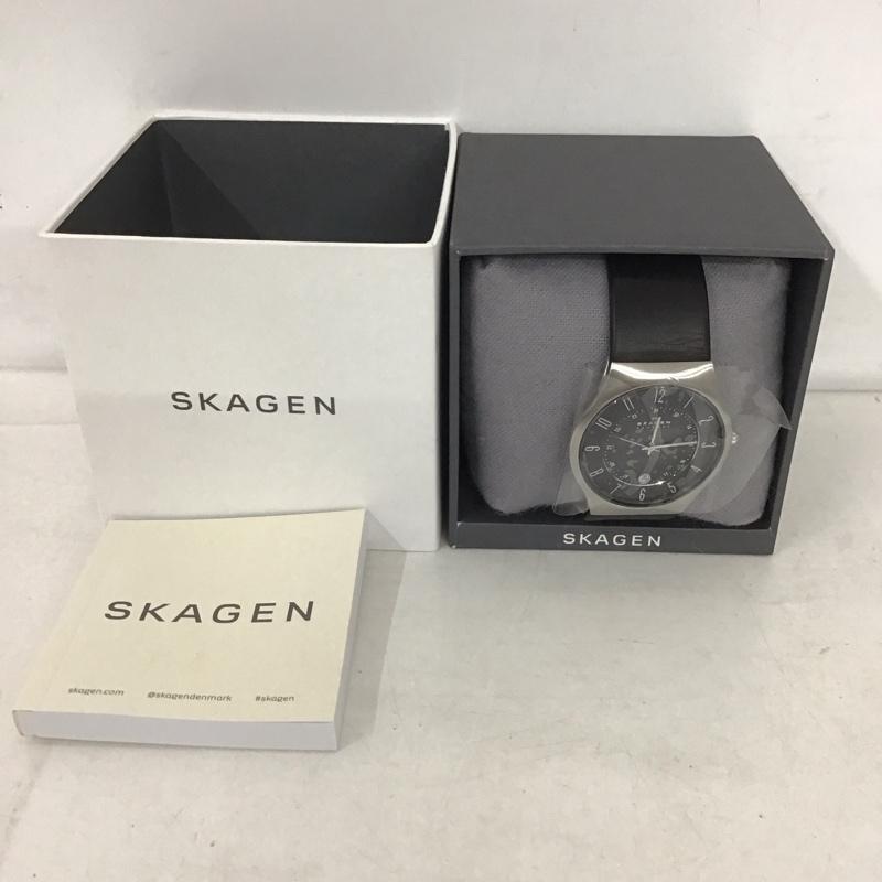 SKAGEN スカーゲン アナログ（クォーツ式） 腕時計 Watch Analog (Quartz) 233XXLSLB レザーベルト 箱有【USED】【古着】【中古】10134..
