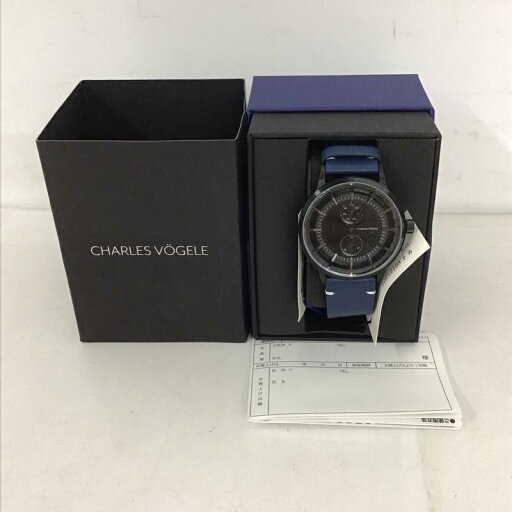 CHARLESVOGELE シャルルホーゲル アナログ(クォーツ式) 腕時計 Watch Analog (Quartz) V0721 レザーベルト 箱有【USED】【古着】【中古】10134488 CHARLESVOGELE シャルルホーゲル アナログ(クォーツ式) 腕時計 Watch Analog (Quartz) V0721 レザーベルト 箱有【USED】【古着】【中古】10134488