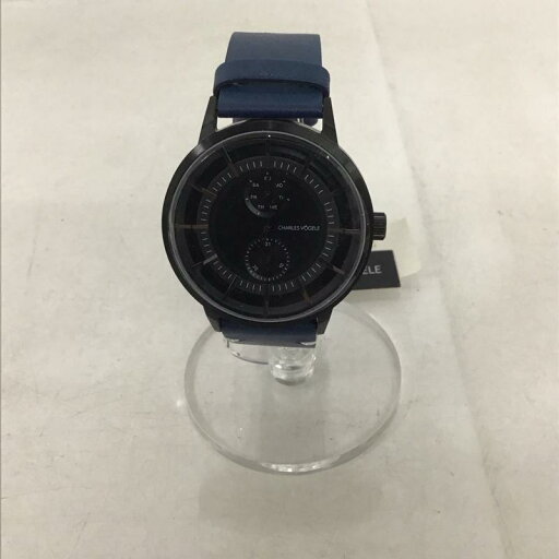 CHARLESVOGELE シャルルホーゲル アナログ(クォーツ式) 腕時計 Watch Analog (Quartz) V0721 レザーベルト 箱有【USED】【古着】【中古】10134488