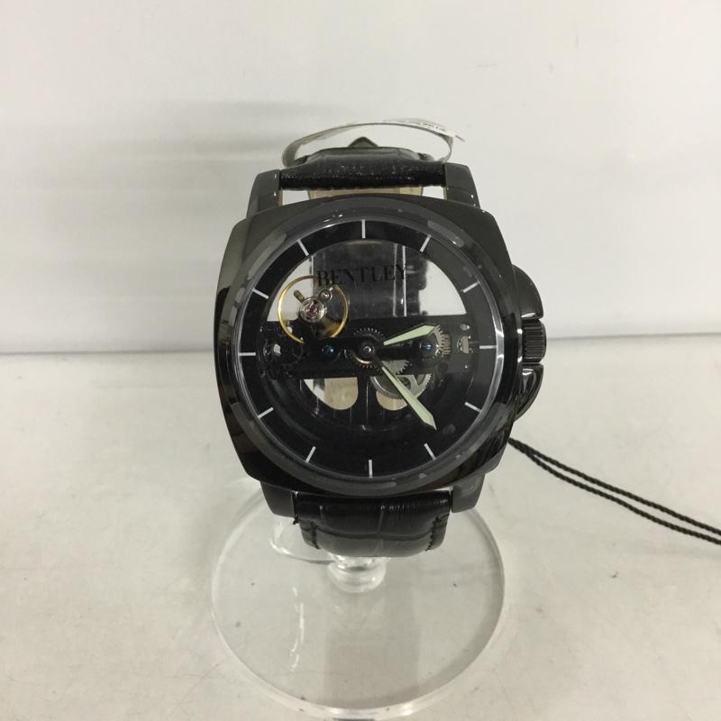 BENTLEY ベントレー アナログ（自動巻き） 腕時計 Watch Analog (Automatic, Self-winding) BT-AM077-BKB レザーバンド【USED】【古着】【中古】10134890