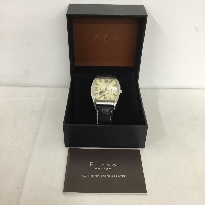 新品ほぼ未使用 フルボデザイン F8204自動巻き腕時計 レザーバンド 新品未使用 フルボデザイン F8204 自動巻き腕時計 レザーバンド