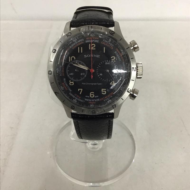 SONNE ゾンネ アナログ(クォーツ式) 腕時計 Watch Analog (Quartz) HI003 日本製 レザーベルト【USED】【古着】【中古】10135222