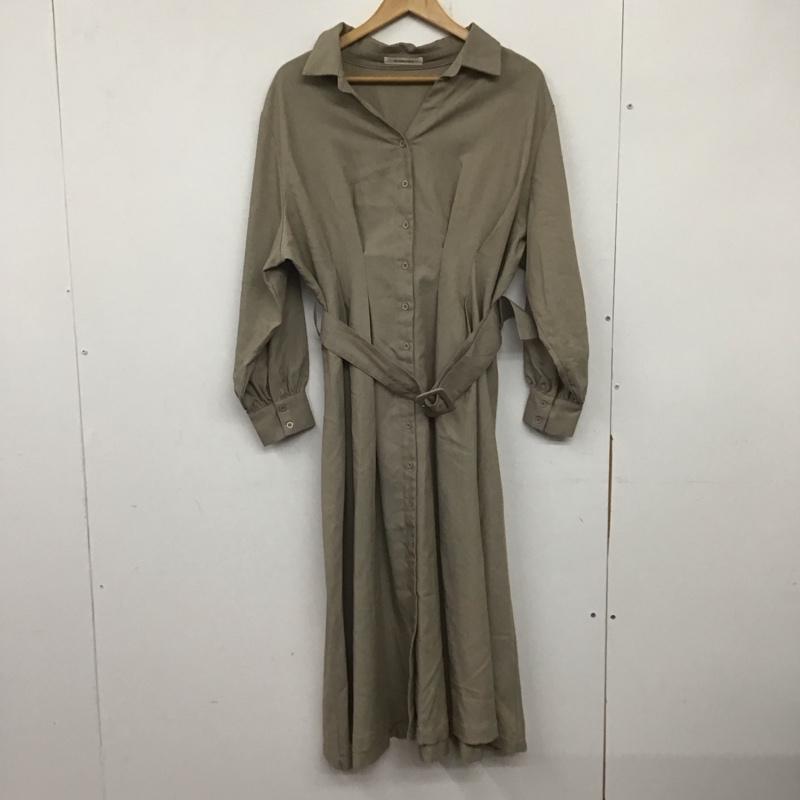 archives アルシーヴ ロングスカート ワンピース One-Piece Long Skirt 90859 スキッパーワンピース シャツワンピース ベルト付き【USED】【古着】【中古】10138663(4)