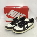 ナイキ NIKE 【表記サイズ:27.5cm】 白 / ホワイト X 茶 / ブラウン ロゴ、文字