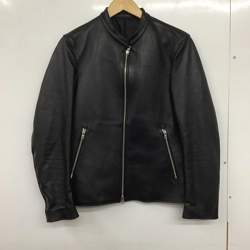 【幻の未使用級 L】リドム　シングルライダースジャケット　黒　羊革　Wジップ 幻の未使用級 L】リドムシングルライダースジャケット黒羊革Wジップ