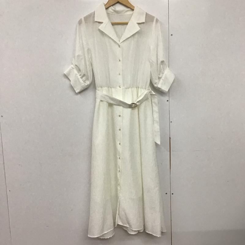 Ray Cassin レイカズン ロングスカート ワンピース One-Piece Long Skirt 半袖ロングワンピース フレアスカート ウエスト切り替え シャツワンピース【USED】【古着】【中古】10141291