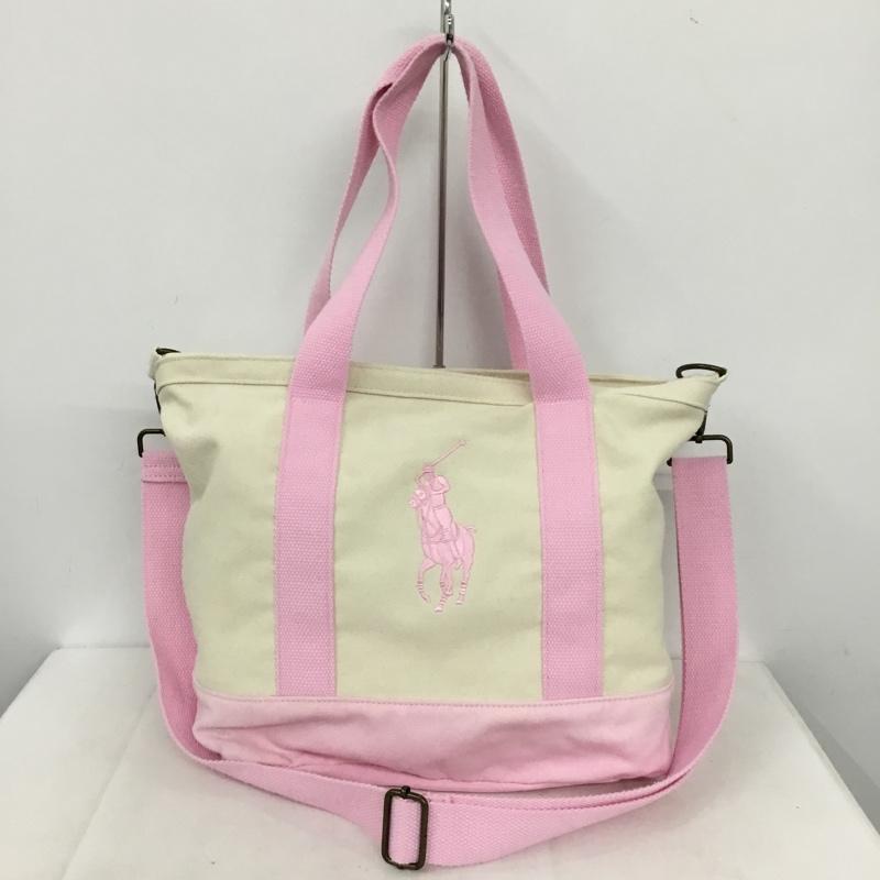 POLO RALPH LAUREN ポロラルフローレン トートバッグ トートバッグ Tote Bag 9AR023-W2Q-322 ショルダー 2WAY コットン【USED】【古着】【中古】10142096