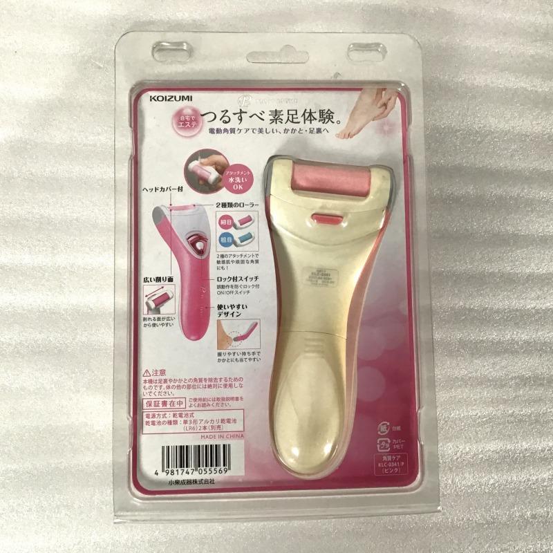 【未開封・中古品】 コイズミ / KOIZUMI 角質ケア プチエステ KLC-0341 かかと足裏用・水洗い可能 単3アルカリ乾電池2本（別売） 粗目、細目 ピンク 30017767