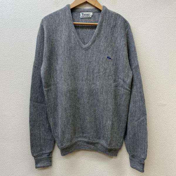 ラコステ IZOD 糸巻タグ 青ワニ ビンテージ Vネック L【USED】【古着】【中古】50091303