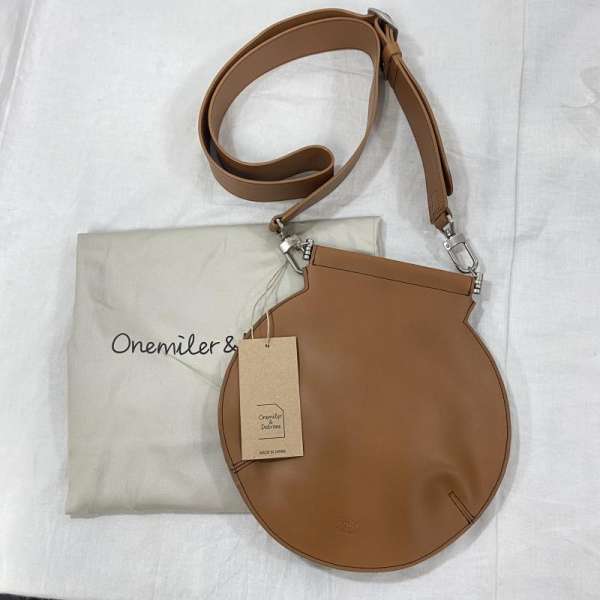 レザー onemiler &amp; detrans/Round Sacoche/Cognac/ヌメ革/日本製 メンズ 表記無し ISItems【USED】..