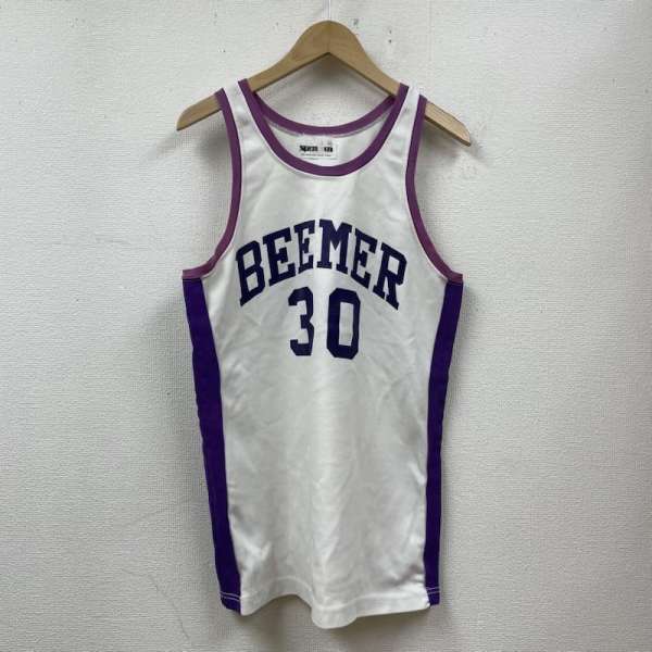 USED古着 タンクトップ ノースリーブ BEEMER 30 ロゴ プリント USA製 メンズ 42 ISItems【USED】【古着..