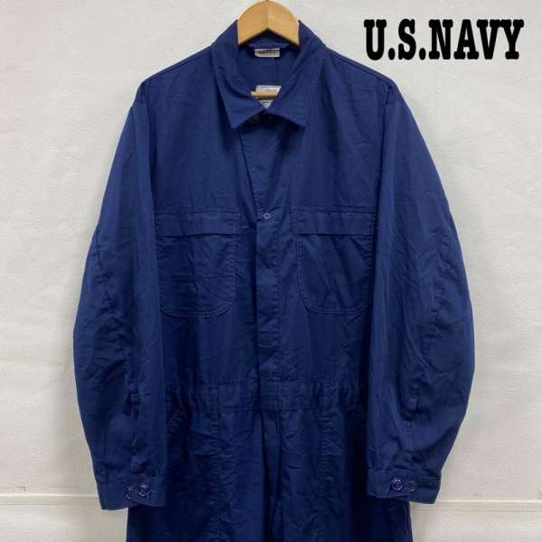 ミリタリー U.S.NAVY ユーティリティ カバーオール 8405‐01‐057-3492 ツナギ 42L メンズ 42【USED】【古着】【中古】50107691