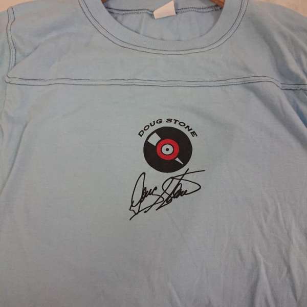 USフルギ USED made in U.S.A. DOUG STONE レコード 半袖T サイン メンズ M【USED】【古着】【中古】50110822